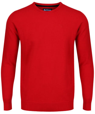 Men's Barbour Essential Lambswool Crew Neck Sweater - Chilli Red