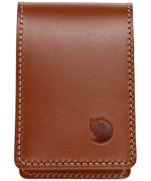 Men's Fjallraven Ovik Leather Card Holder Large - Leather Cognac