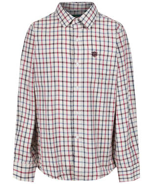 Boy's Alan Paine Ilkley Cotton Shirt, 3-16yrs - Red Check