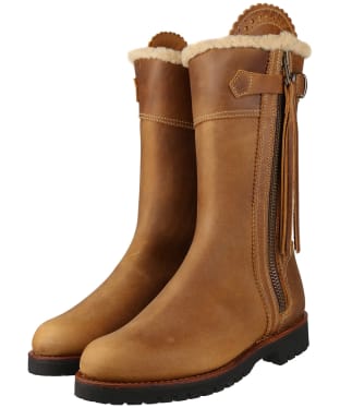 Women's Penelope Chilvers Midcalf Tassel Lined Boots - Biscuit