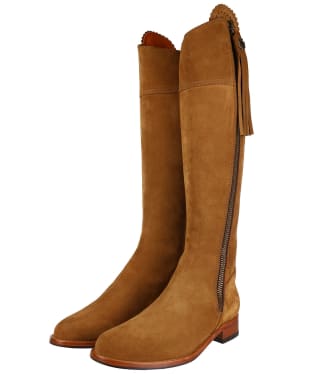 Women's Fairfax & Favor Flat Narrow Calf Regina Boots - Tan Suede