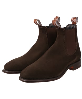 Men’s R.M. Williams Craftsman Boots – Suede leather, Leather sole – H (Wide) Fit - Chocolate