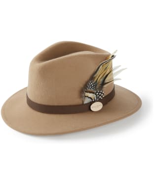 Women's Hicks & Brown The Suffolk Fedora - Fawn Side Feather - Camel