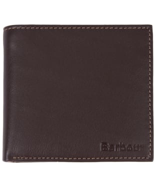 Men’s Barbour Elvington Leather Billfold Coin Wallet - Brown / Tan