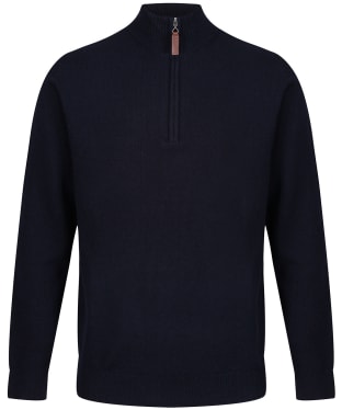 Men's Schoffel Lambswool ¼ Zip Sweater - Navy