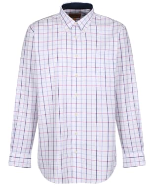 Men's Schoffel Brancaster Long Sleeve Shirt - Blue / Pink Check