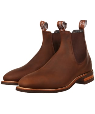 Men’s R.M. Williams Comfort Craftsman Boots, Crazy Horse Leather, Comfort Rubber Sole, G (Reg) Fit - Bark