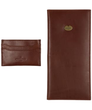 Le Chameau License Wallet & Card Wallet Gift Set - Marron Fonce