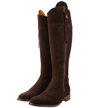 Women's Fairfax & Favor Sporting Calf Regina Boots - Chocolate Suede