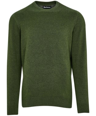 Men's Barbour Pima Cotton Crew Neck Sweater - Green Marl