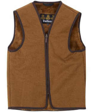 Barbour Children's Beaufort Waistcoat / Zip-in Liner, 2-9yrs - Brown