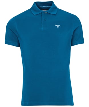 Men's Barbour Tartan Pique Polo Shirt - Lyons Blue