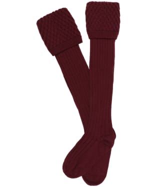 Pennine Chelsea Merino Wool Socks - Burgundy