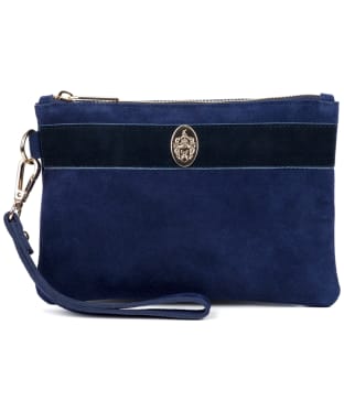 Women’s Hicks & Brown Chelsworth Suede Clutch Bag - Navy