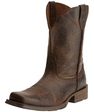 Men’s Ariat Rambler Wide Fit Distressed Leather Boots - Wicker