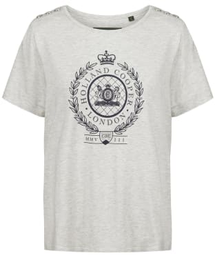 Women’s Holland Cooper Ornate Crest Relaxed T-Shirt - Ice Marl