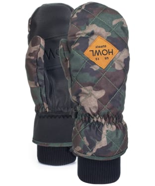Howl Jed Waterproof Quilted Fully Lined Mittens - Camo