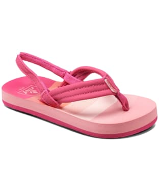 Girl's Reef Little Ahi Lightweight Flip Flops - Littles - Pink Stripe
