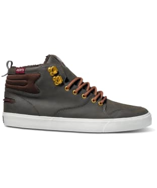 Men's DVS Elm Mid-Top Style Synthetic Leather Skate Shoes - Brown PU