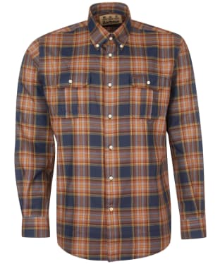 Men’s Barbour Singsby Thermo Weave Shirt - Navy Check