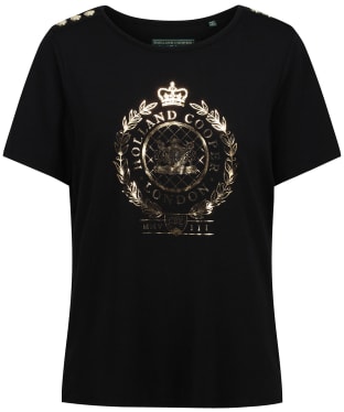 Women’s Holland Cooper Ornate Crest Relaxed T-Shirt - Black