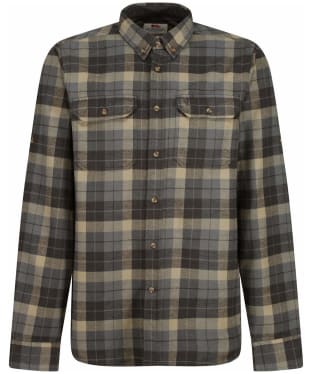 Men's Fjallraven Singi Heavy Flannel Long Sleeve Shirt - Super Grey / Stone Grey