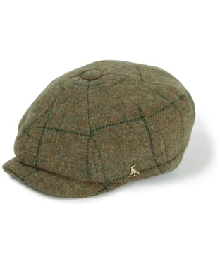 Hicks & Brown Felsham Tweed Baker Boy Cap - Green