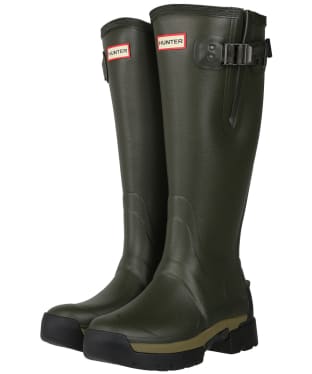 Women’s Hunter Balmoral Side Adjustable Neoprene Lined Wellington Boots - Dark Olive