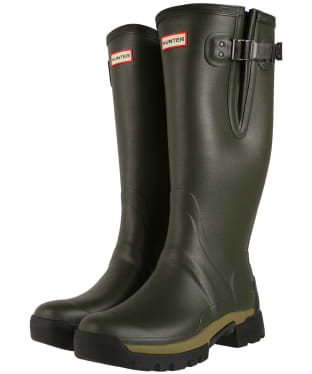 Men’s Hunter Balmoral Side Adjustable Neoprene Lined Tech Sole Wellington Boots – Tall - Dark Olive