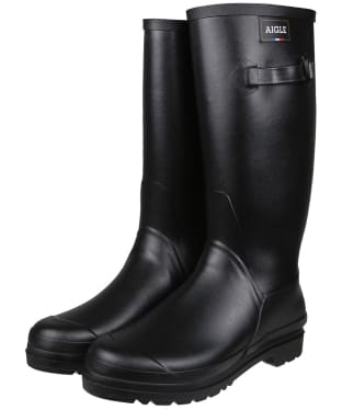Women’s Aigle Cessac Adjustable Fit Tall Wellington Boots - Black