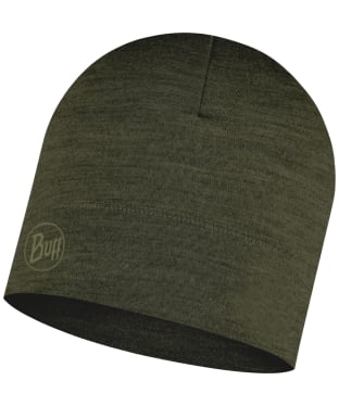 Buff Merino Lightweight Solid Beanie Hat - Bark