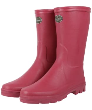 Women’s Le Chameau Iris Mid Height Jersey Lined Wellingtons - Rose