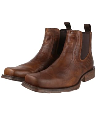 Men’s Ariat Midtown Rambler Leather Ankle Boots - Barn Brown