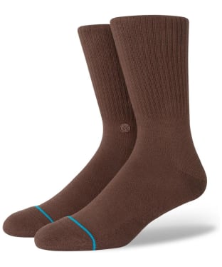 Stance Icon Crew Arch Support Socks - Brown