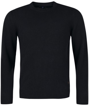 Men's Barbour Patch Crew Neck Lambswool Sweater - Black