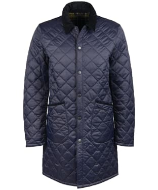 Men's Barbour Long Liddesdale Quilted Jacket - Navy