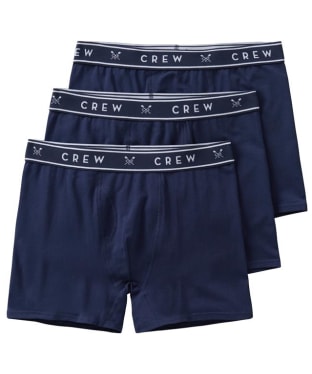 Men’s Crew Clothing Jersey Boxer - 3 Pack - Navy