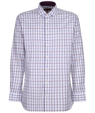 Men’s Schoffel Baconsthorpe Tailored Long Sleeve Shirt - Purple Check