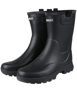 Women’s Aigle Alya Rubber Mid Height Wellington Boots - Black