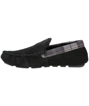 Men's Barbour Monty House Suede Slippers - Black Suede