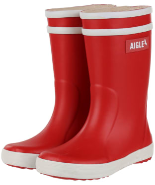 Kid’s Aigle Lolly Pop 2 Reflective Wellies - 10-2 - Rouge / Blanc