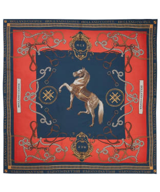 Women’s Holland Cooper Regal Horse Silk Scarf - Ink Navy Neroli