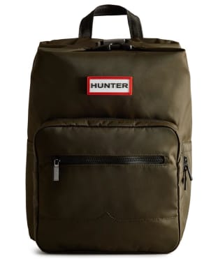 Hunter Nylon Pioneer Topclip Backpack - Dark Olive