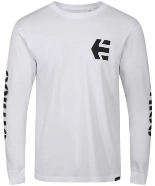 Men’s Etnies Icon Long Sleeved Cotton T-Shirt - White / Black