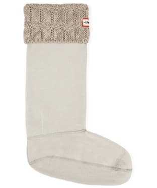 Hunter Recycled 6 Stitch Cable Tall Boot Sock - Greige