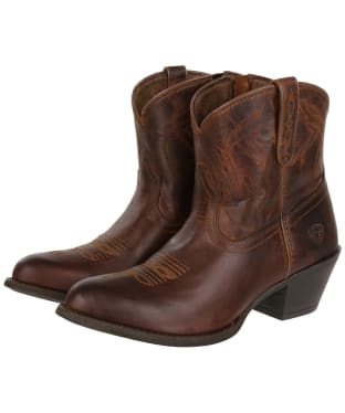Women’s Ariat Darlin Leather Ankle Boots - Sassy Brown