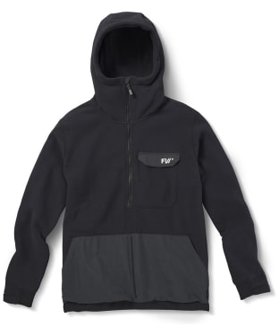 Men's FW Catalyst Fleece Hoodie With 3/4 Zip And Handwarmer Pockets - Slate Black