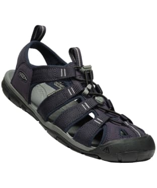 Men's KEEN Clearwater CNX Waterproof Leather Sandals - Sky Captain / Black