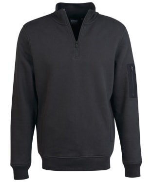 Men's Barbour International Alloy Half Zip Sweatshirt - Black