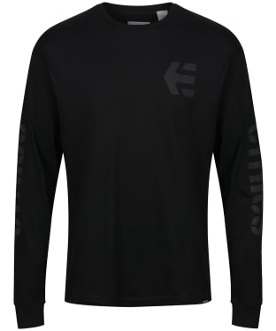 Men’s Etnies Icon Long Sleeved Cotton T-Shirt - Black / Black / Black